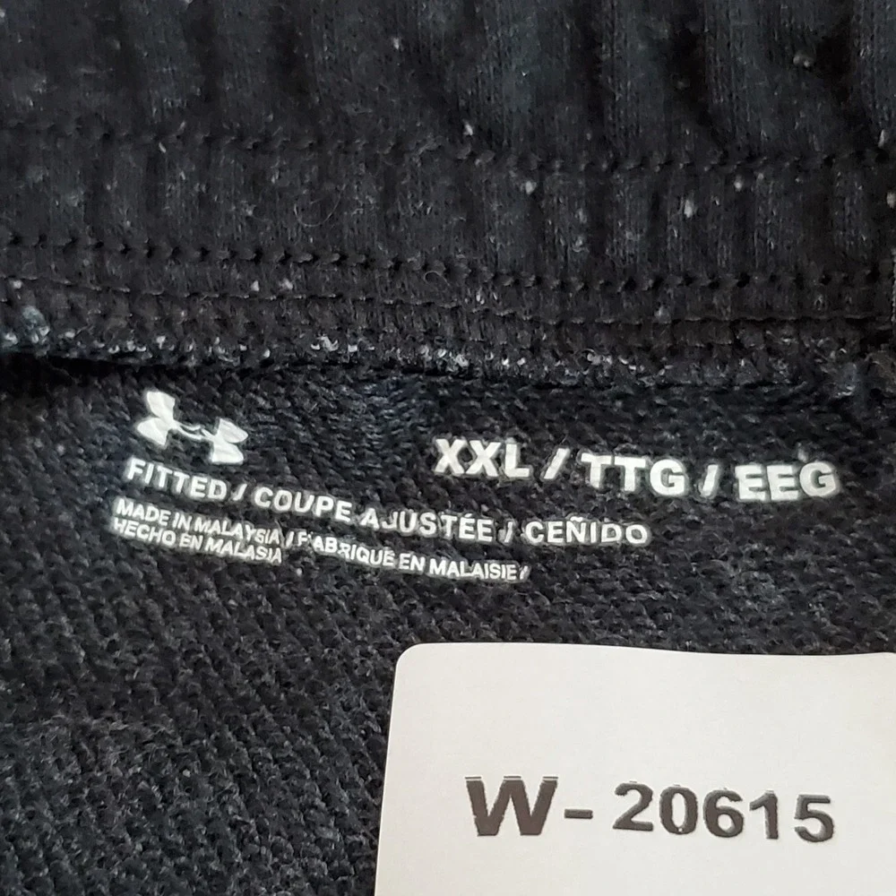Under Armour Men Sweatpants XXL Black Rival Try Jogger Fitted UA